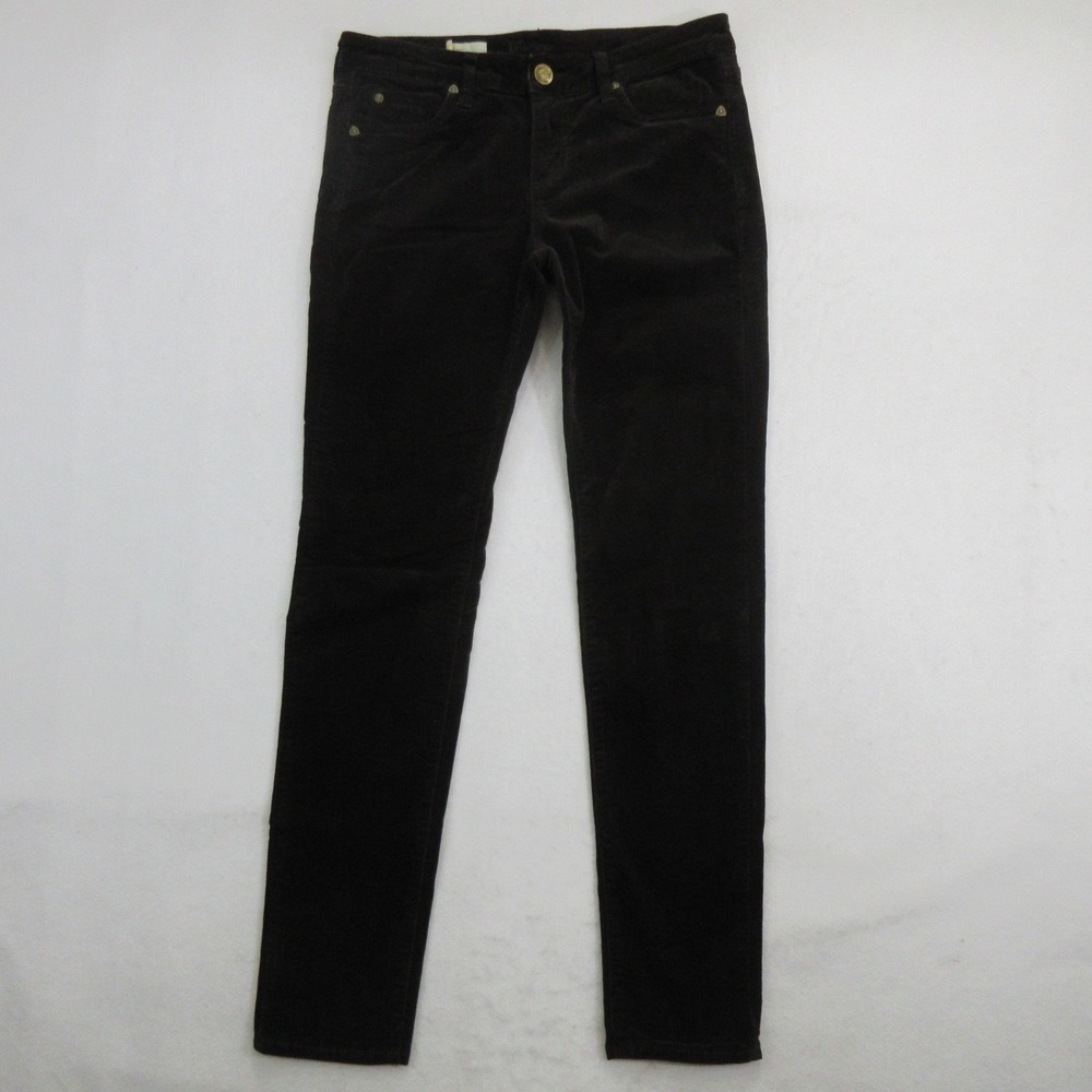 KUT from the Kloth Women Pants 8 Diana Skinny Corduroy Black Stretch